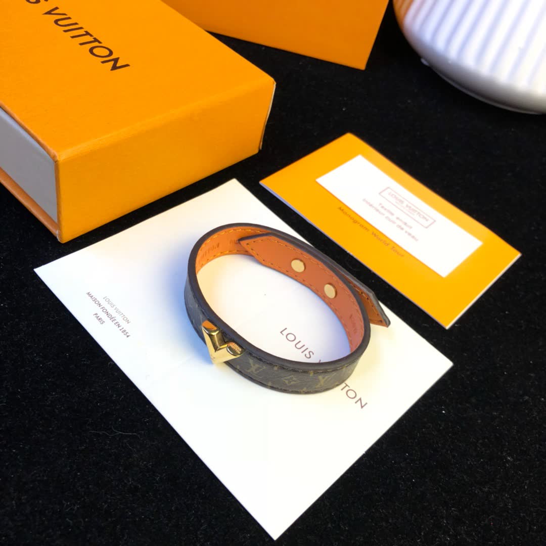 Louis Vuitton Monogram Leather Bracelet